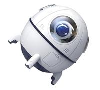 HEALEEP Humidificateur Personnel USB de Vaisseau Spatial Astronaute Blanc, Mini Humidificateur à Grand Volume de Pulvérisation 40 Ml/h Veilleuse LED Colorée, pour Chambre D'garçon