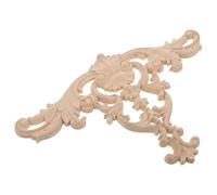 HEALEEP Incrustation Bois Sculpté Non Peint 36x20 Cm Applique D’Angle Décoration Meubles Vintage pour Portes Armoires Ornements Décoratifs Intérieurs