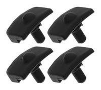 HEALEEP Inserts en Silicone pour Panier de Friteuse à Air Chaud 4pcs, Protège Panier en Abs Solide, Évite la Déformation, Accessoires Cuisine Noire