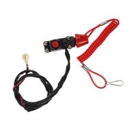 HEALEEP Interrupteur D'arrêt D'urgence Double pour Moto Tout Usage 49-250 Cm³, Coupe-circuit vec Cordon de Sécurité, Compatible Atv, Vtt et Mini-moto, Accessoire Électrique