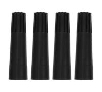 HEALEEP Kit de 4 Embouts Adaptateurs à Visser pour Manche de Balai et Serpillière, Tête Filetée Noire en Plastique Pp, Accessoire pour Perche Télescopique, Compatible Outils de Nettoyage