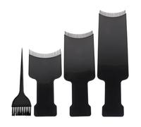 HEALEEP Kit Professionnel de Coloration Cheveux et Brosse pour Teinture 4 Pièces Planche de Balayage Noire en Plastique Salon et Usage Domestique