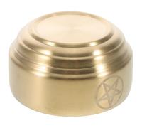 HEALEEP Laiton Bol D'offrande D'autel Décoration Rituelle, Pentagramme | Usage Contemplation et Autel Domestique, Style Unique et Soigné, Couleur Or, Pièce Décorative