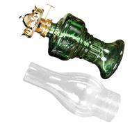 HEALEEP Lampe à Pétrole Vintage pour Intérieur Lampe à Huile Décorative avec Couvercle Verre