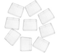 HEALEEP Lot de 10 Boîtes de Petri en Ps avec Couvercles, Plat de Culture Facile à Utiliser pour Expériences Universitaires et Recherche Microbiologique Précise
