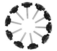 HEALEEP Lot de 10 Boutons de Serrage à Vis M4x25, Poignées Réglables en Plastique Robuste, Tête Hexagonale Ergonomique, pour Outils Manuels et Assemblage Mécanique, Usage Polyvalent