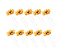 HEALEEP Lot de 10 Pinces à Cheveux Tournesol Fleurs, Accessoires de Coiffure pour Mariage et Plage, Épingles à Cheveux Colorées et Légères, pour Mariées et Demoiselles D’honneur