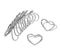HEALEEP Lot de 10 Porte-Cartes Métalliques Argentés de Cœur, Support de Carte de Table Mariage, Clips de Messages Multifonctions pour Décoration, Porte-numéros et Porte-Photos Robustes