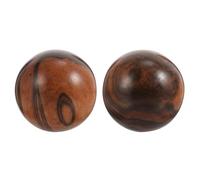HEALEEP Lot de 2 Boules de Massage Manuelles en Bois Massif, Balle D’acupression pour Mains, Balles Sensorielles Rééducation, Outil de Massage Portable pour Détente et Style Aléatoire