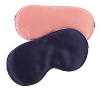 HEALEEP Lot de 2 Masques de Sommeil en Soie pour Adultes, Cache Yeux Occultant Doux et Confortable, Ajustable, Voyage Bus