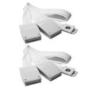 HEALEEP Lot de 2 Sangles Anti-basculement pour Meubles Réglables Blanches, Fixations Murales Sécurisées pour Téléviseur et Mobilier, Points D'ancrage Bébé pour Protection Chute