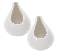 HEALEEP Lot de 2 Saucières en Porcelaine Blanche 150 Ml sans Manche, Style Occidental, Bols à Sauce pour Sauces Soja et Vinaigrettes, Vaisselle Pratique Cuisine et Repas en Famille
