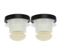 HEALEEP Lot de 2 Siphons de Sol Anti-Odeurs et Dispositifs Anti-Refoulement Crépine de Drainage Réutilisable, Capture des Cheveux, pour Bain et Salle de Bain, Compatible 42-50 MM
