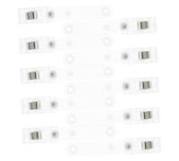 HEALEEP Lot de 20 Petits Porte-Badges Métal Robustes avec Pince à Double Trou Transparente, Clips Porte-étiquette Nominative pour Badges de Travail, Cartes D'identité, Usage Professionnel