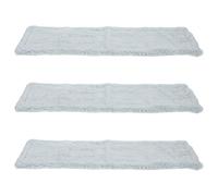 HEALEEP Lot de 3 Têtes de Balai de Rechange en Microfibre Corail, Serpillères Lavables et Réutilisables, Polaire Absorbante, Nettoyage Sec et Humide pour Sols Délicats, Couleur Vert
