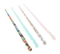 HEALEEP Lot de 4 Bâtonnets à Cheveux en Acrylique Vintage Élégants pour Femmes, Accessoires pour Cheveux Décoratifs et Utilisables comme Marque-pages, pour Soirées et Usage Quotidien