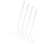 HEALEEP Lot de 4 Bâtonnets D’étalement en Verre 6 Mm, Outil de Laboratoire pour Cultures Microbiologiques, Épandeurs Cellulaires Lisses sans Bords, Usage Scientifique et Éducatif