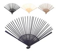 HEALEEP Lot de 4 Bâtonnets D'éventail Pliant en Bambou pour Fabrication Artisanale, Cadre Vierge à Décorer, Style Ancien Élégant, pour DIY et Artisanat Traditionnel