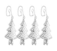 HEALEEP Lot de 4 Boules à Thé en Acier Inoxydable Forme Sapin avec Crochet Chaîne, Infuseur à Thé Multifonctionnel Facile à Nettoyer Cuisine et Bureau