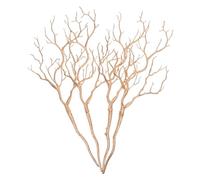 HEALEEP Lot de 4 Branches Décoratives en Plastique Doré, Forme Bois de Cerf Courbé, Multifonctionnelles et Faciles à Intégrer pour Décoration Mariage et Arrangements Floraux