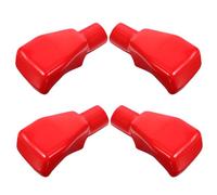HEALEEP Lot de 4 Capuchons de Bornes de Batterie Voiture Grosse Taille Rouge, Manchons de Protection Souples et Universels pour Bornes Positives et Négatives, Couvre-bornes Anti
