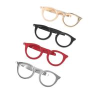 HEALEEP Lot de 4 Pinces à Cravate Métalliques pour Hommes Clips de Collier en Métal Finition Rouge, Or, Noir Mat et Argenté Accessoires Classiques pour Cravates de Toutes Tailles, Usage