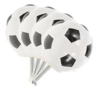 HEALEEP Lot de 4 Poignées de Tiroir en Céramique Ronde de Ballon de Football, Couleur Blanche, Bouton de Placard Cuisine Vintage, Poignée de Meuble pour Armoire, Commode et Tiroir,