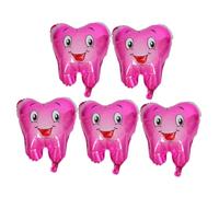 HEALEEP Lot de 5 Ballons Mignons de Dents pour Décoration de Baby Shower Ballons Gonflables en Aluminium Décorations de Fête Garçon et Ambiance Ludique Fête d'Anniversaire