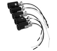 HEALEEP Lot de 5 Douilles E12 en Bakélite avec Câble 15 Cm, Support de Tête de Lampe Petit pour Lustres et Appliques Murales, Adaptateur Candélabre Électrique Sécurisé, Remplacement