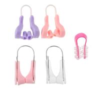 HEALEEP Lot de 5 Pinces-nez en Silicone Douces pour Remodelage du Nez Correcteur Invisible Jour et Nuit Améliore la Respiration et Affine le Pont du Nez Usage Quotidien Modeleur de