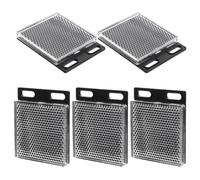 HEALEEP Lot de 5 Réflecteurs Photoélectriques Carrés Petite Maille, Panneau Rétroréfléchissant Haute Réflectivité, Accessoire pour Systèmes de Sécurité Extérieurs et Capteurs à Faisceau,