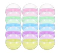 HEALEEP Lot de 50 Capsules Rondes en Pp Translucide à Remplir, Design Pastel Macaron Unique, Faciles à Installer pour Distributeurs Automatiques et Petits Présents