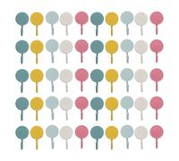 HEALEEP Lot de 50 Set de Set de Mini Crochets Décoratifs en Plastique Auto-adhésifs sans Perçage, Multi-usages pour Clés et Bijoux, Couleurs Macaron, pour Cuisines et Armoires