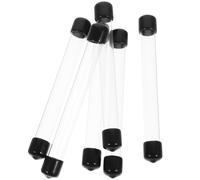 HEALEEP Lot de 6 Tubes de Rangement Ronds en Plastique Transparent avec Couvercles, Pratiques et Portables, Adaptés pour Bâtons de Parfum Agarwood de 3g pour Usage Domestique