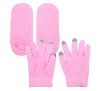 HEALEEP Lot de Moufles Hydratants en Tissu Doux et Chaussettes Hydratantes Nuit, Soin Apaisant pour Peau Rugueuse, pour Usage Quotidien la Maison