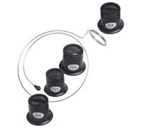 HEALEEP Loupe Clip Verre pour Bijoutier et Horloger Loupe Tête sans Mains avec Sangle Acier Amovible Outil Pratique pour Réparation Montres et Gravure Miniature Couleur