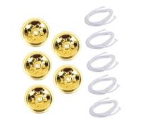 HEALEEP Mèche De Lampe à Huile Flottante 20 Cm en Fibres Naturelles Mèche De Remplacement pour Lanternes à Huile Usage Intérieur Kit De 5 Pièces Support en Alliage