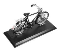 HEALEEP Modèle de Vélo Vintage Décoratif 80’s en Alliage Métal Noir Socle, Figurine Miniature Rétro pour Décoration Intérieure Salon Bureau, Ornement Unique pour Collectionneur
