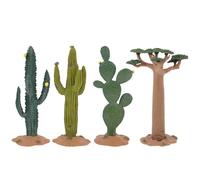 HEALEEP Modèles de Cactus Artificiels en PVC 4pcs pour Décoration de Table de Sable, Faciles à Entretenir Décorer, pour Salon et Bureau