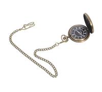 HEALEEP Montre de Poche Vintage avec Chiffres Romains et Chaîne Amovible Montre Steampunk Bronze pour Homme Grand Cadran Clair Polyvalent pour Collection et Usage Quotidien