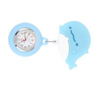 HEALEEP Montre D'infirmière à Clip Lumineuse en Silicone Souple Bleue, Montre De Poche Numérique Rétractable pour Femmes, Accessoires Médicaux pour Surveillance Infirmière, Taille Compacte