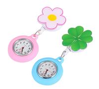 HEALEEP Montre D'infirmière Télescopique Clip, Cadran Clair, Matériau Solide, Lot De 2 Pièces, Montre De Poche pour Surveillance Infirmière, Usage Professionnel Infirmiers, Pratique Et Portable