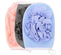 HEALEEP Moufles Exfoliants de Bain 3 Pièces pour Douce et Multi-usages en Fibre Filet Pe et Tissu Éponge, Adaptés pour Hommes et Femmes Plusieurs styles