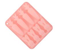 HEALEEP Moule en Silicone Lapin pour Pâques Moules à Chocolat Antiadhésifs Multi-fonctionnels pour Cuisson et Fabrication de Bonbons Fête Créative Rose