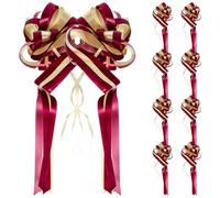 HEALEEP Nœuds Décoratifs Grands Arcs Résistants en Plastique Lot de 10 Faciles à Utiliser pour Décoration Voiture Mariage pour Fête et Présents