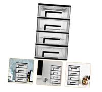 HEALEEP Organisateur De Bureau à Tiroirs 4 Couches Noir Et Transparent En Plastique Pp Compact Multifonction Pour Maquillage Et Accessoires De Bureau