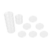 HEALEEP Organisateur sur 7 Jours Portable en PC Blanc, Pilulier Rond Robuste 7 Compartiments Étanches, Voyage Rangement