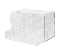 HEALEEP Organisateur Tiroirs De Rangement Transparent Grand Format Boîte Empilable Plastique Multifonction Cosmétiques Bijoux Bureau Salle De Bain