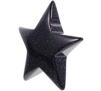 HEALEEP Ornement en Pierre Naturelle Étoilée Pentagramme Poli la Main, Mini Taille Compacte Bleu Sable, Décor Zen pour Harmonisation des Chakras, Création Bijoux DIY et Contemplation