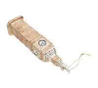 HEALEEP Ornement Suspendu Big Ben en Verre, Décoration Intérieure Artistique pour Noël et Fêtes, Pendentif Sapin Original, Figurine D’Horloge Décorative Élégante, Ornement en Verre